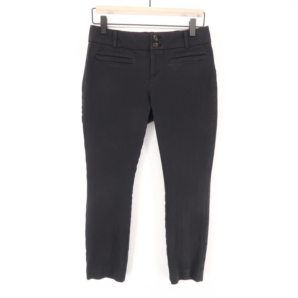 Anthropologie The Essential Slim Pants Womens 2 Black Trousers Career Office‎